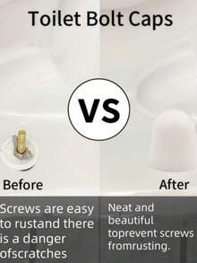 4/2/1pc Toilet Bolt Caps, Plastic Toilet Base Screw Cover Caps, Decorative Protective Caps For Bathroom Toilet Floor Bolts, Rust‑Proof Anti‑Scratch Replacement Toilet Hardware Accessory For Concealing Exposed Screws - Multiple Styles - View 6