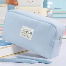 1pc Large Capacity Multi-Function Storage Bag Student Stationery Pencil Case, Minimalist Solid Color Pencil Pouch, School And Office Storage Box, Soft - Compatible With Pens, Pencils, Markers - Suitable For Students, Professionals, Stationery Lovers,Back To School Season - Large Capacity Pencil Case - View 7
