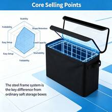 OrdoVault Tissue Box,Toilet Paper Storage Box,Tssue Box Holder,Fabric Bathroom Accessories,With Steel Frame,PVC Clear‑Top Lid,Collapsible Bathroom Tissue Roll Storage Bin,An Ideal Gift Choice For Christmas, Halloween & Thanksgiving - View 4