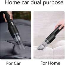 1 Pieza Aspiradora de Mano Portátil 60W, succión mayor a 5000Pa, aspiradora recargable USB, para automóvil, escritorio, hogar y oficina - Gris - Ver 1