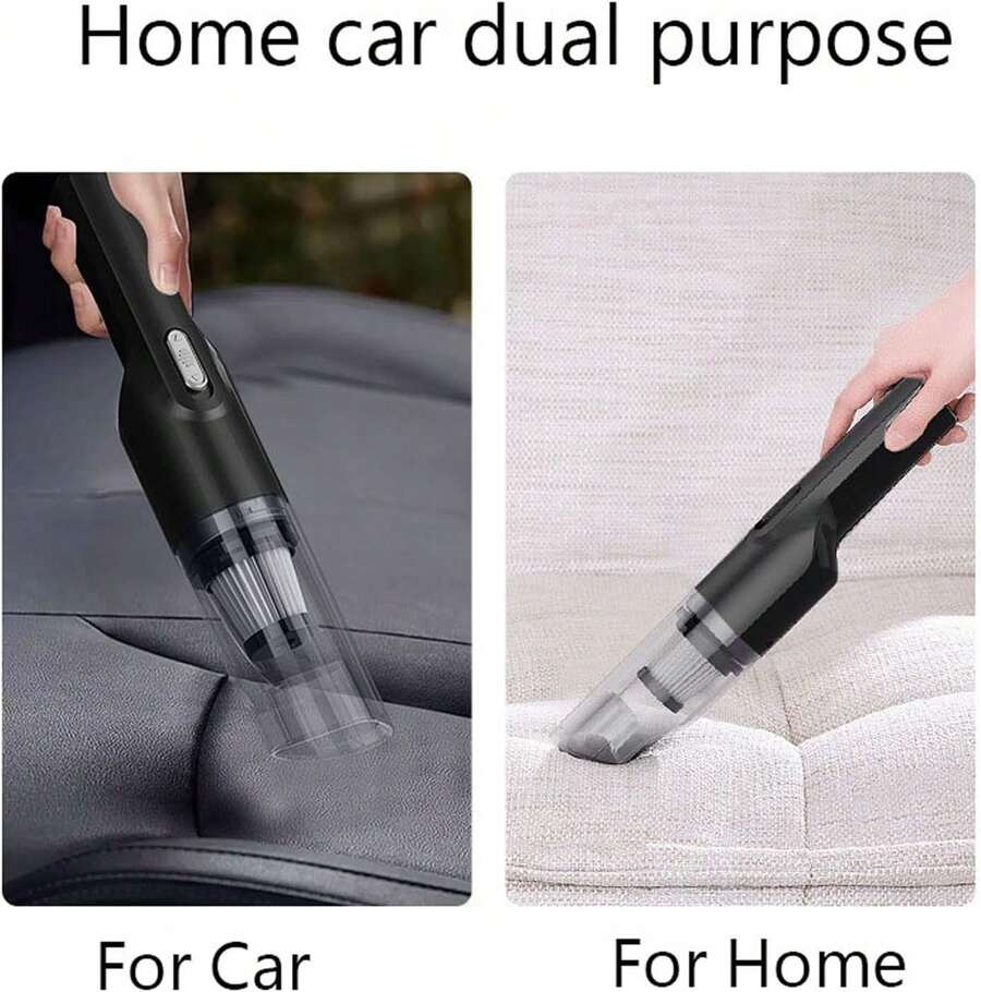 1 Pieza Aspiradora de Mano Portátil 60W, succión mayor a 5000Pa, aspiradora recargable USB, para automóvil, escritorio, hogar y oficina - Gris - Ver 1