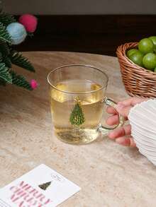 1 buah Mug Kaca dengan Pohon Natal Terintegrasi, Pegangan Berlian Berkilau, Peralatan Makan Liburan yang Istimewa, Cocok untuk Teh Sore, Teh Hitam dan Teh Herbal, Cangkir Latte Art Kedai Kopi, Hadiah Dekorasi Liburan - MultiWarna - View 14