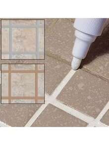 4pcs/Tile Grout Pen, Waterproof Floor Tile Grout Sealing Pen, Suitable For Home Kitchen Bathroom, Covers Existing Gaps, Renovates Floors, Multi-Material Applicable Renovation Pen, Color Repair One Step Solution, Ideal Choice For DIY Tile Renovation - Multicolor - View 2