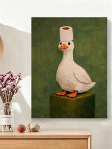 1 Set Digital Oil Painting Kit, Suitable For Beginners, Little Duck With Tissue On Head Pattern - Adult Beginner Set, Birthday Gift, Anniversary Gift, Holiday Gift, Home Decor - A - View 2