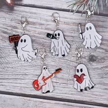 5pcs/10pcs Unique Ghost Keychain Set, Suitable For Handbags, Phones, Cars, Backpack Decoration, For Men And Women. Perfect For Birthday Gifts, Halloween Gifts, Party Decorations, Party Favors, Commemorative Gifts. - Multicolor - View 9