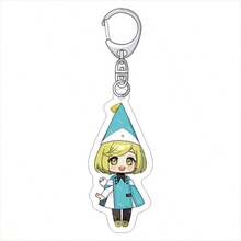 1pc Pointy Hat Magic Workshop Chibi Acrylic Keychain, Cocoa Chiffon Agate Anime Peripheral Pendant, Backpack Bag Charm Small Gift - Multicolor - View 3