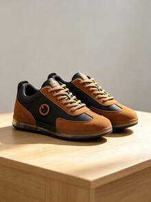 Sepatu Skate Pria Model Low-Top Bertali, Gaya, Sol Karet Tahan Aus, Cocok Untuk Pemakaian Sehari-hari dan Aktivitas Lari dan Kebugaran - Coklat - View 5