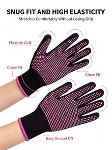 5pcs/Professional Hair Styling Gloves, Includes Hair Clips + Comb, Comfortable Fit, Suitable For Straight, Curly, Dyed Hair, Salon And Home Styling Tools, Essential Hair Accessories For Hair Enthusiasts In Spring And Summer - Multicolor - View 3
