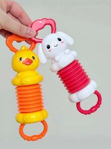 Mainan Sensorik Akordeon Bayi, Mainan Kelinci dan Bebek Lucu yang Dapat Diregangkan dan Ditarik dengan Pegangan yang Mudah Digenggam, Mainan Musik Interaktif untuk Waktu Tengkurap, Perjalanan, dan Hadiah - MultiWarna - View 11