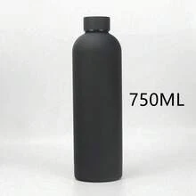 17/25oz 500/750ml 不鏽鋼美式窄口杯，便攜真空保溫水瓶，戶外運動磨砂大容量水壺 - 彩色 - 查看 16