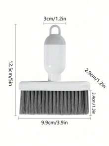1pc Multi-Functional Computer Cleaning Brush, Soft Bristle Brush, Keyboard Cleaning Brush, Corner Gap Dusting Brush, Suitable For Windows, Small Corners, Bed, Sofa, Etc. - Light Gray - View 2