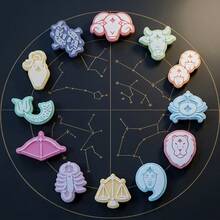 12-Piece Zodiac-Themed PVC Shoe Charm Set – Compatible With Various Shoe Holes; Express Your Unique Style; Perfect For Parties And Party Favors - Multicolor - View 4