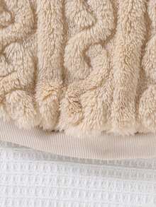 Autumn/Winter Jacquard Plush Cute Pet Cat/Dog Sweatshirt, Adorable Bear Embroidery, Ribbed Collar And Cuffs, Comfortable For Outings - Apricot - View 6