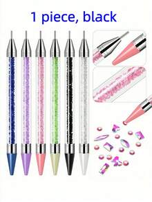 Double-Headed Self-Adhesive Diamond Painting Wax Pencil, Rhinestone Gemstone Picker, Crystal Handle Nail Art Dotting Tool Set, Suitable For 5D DIY Cross Stitch Handicrafts (1/2/3/4pcs) - View 16