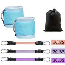 1/2pcs Ankle Strap Resistance Band With D-Ring, Adjustable Elastic Ankle Cuff For Home, Gym And Leg Training - Multicolor - View 5