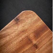 1pc 22*22*3cm Solid Walnut Wood Tea Tray, Tea Leaf Collection Tray - Brown - View 7