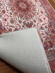 Digitally Printed Non-Slip Washable Runner And Area Rug Living Room Carpet, Modern Design | Modern, Scandinavian, Bohemian And Classic Styles | 100% Polyester - Red - View 10