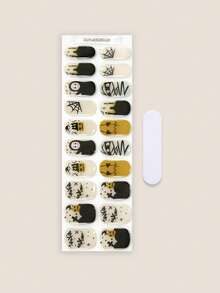 Halloween Nail Stickers Color Gradient DIY Self-Adhesive Art Decal Strips Manicure Decorations Suitable For Home, Workplace, Outdoor Travel, Gift Giving, Salon - Multicolor - View 3