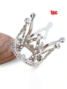 1/2/3/5pcs Mini Metal Crown Cake Toppers, Princess Crown Cupcake Decorations, Suitable For Women, Royal Theme Party Supplies, Applicable For Wedding, Bridal Shower, Birthday Gift, Valentine's Day, Holiday, Bouquet Decor - Multicolor - View 12
