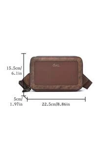 SHABILI Men's Business Commuter Shoulder Crossbody Bag, Large Capacity, Wear-Resistant, Handbag, Premium Style - Coffee - View 3