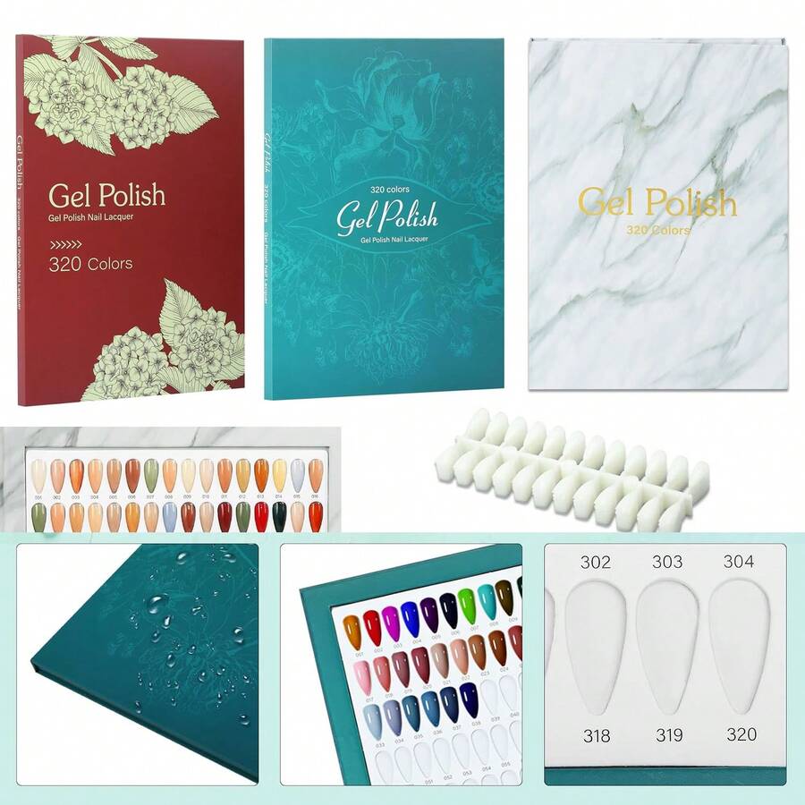 320 Nail Book,With 480 False Tips,Professional Nail Color Swatches Book For UV Gel Polish Nails Art Design - View 1