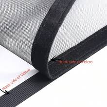 Black Mesh Screen With Black Trim And Right-Side Zipper, Customizable Size, Easy To Open And Close, Secure Mosquito Protection For Home Peace - Black Mesh With Black Trim, Right-side Zipper - View 6