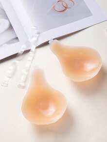 1pc Spoon-Shaped Silicone Bra, Smooth Surface, Comfortable Fit Without Bulging, With Shaping Pad, Ideal For Beach Vacation - Multicolor - View 4
