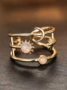 1pc Exquisite Ring For Women, Wedding Engagement Party Jewelry, Valentine's Day Gift - 1# - View 3