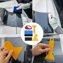 1件裝包裝工具組，包含乙烯基刮板、刮板、乙烯基抹刀、塑膠包裝工具、窗貼膜工具，汽車配件 - A - 查看 3