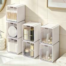 Wall-Mounted Drawer Storage Box & Bathroom Cosmetic Organizer, No-Drill Installation, Transparent Home Storage Unit, Suitable For Bathroom, Bedroom, Kitchen Or Living Room, Great Christmas Gift - Multicolor - View 3