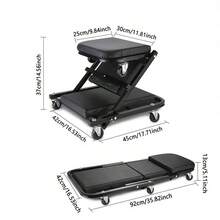 INBRAVE Automotive Repair Bench With Mobile Tool Tray (Sold Separately) & 3-In-1/2-In-1 Z-Style Creeper Seat; 500 Lb Capacity; Foldable & Adjustable Rolling Garage Seat (Lying, Sitting, And Leaning Positions); Features 6 Casters - Car Repair Tools - View 10