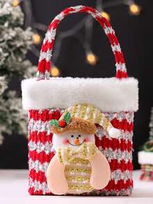 1pc Christmas Gift Packaging Bag, Candy Bag, Apple Basket, Party Gathering Holiday Gift Bag - View 9