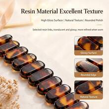 1pc Fashionable Tortoise Shell Pattern Elastic Resin Watch Band, Stretchable Replacement Strap Compatible With Samsung Galaxy Watch8 40mm 44mm Watch 8 Classic 46mm Watch Ultra 2025 47mm Multi-Size Universal Smartwatch Replacement Accessory - Watch 8 40mm 44mm - View 2