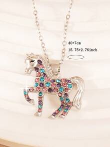 Creative Colorful Pony Shiny Exquisite Versatile Commemorative Fashion Necklace, Minimalist Gift Necklace - Style 3 - View 2