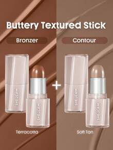 SHEGLAM [2Pcs] Buttery Buff Contour & Bronzer Sticks Bundle Set - Terracotta+Soft Tan - View 2