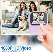 Kamera Cetak Instan, Kamera Cetak Foto Multifungsi Portabel, Kamera Cetak Instan, Kamera Digital dengan Fungsi Cetak Foto Instan – Zoom Optik 8x, Video HD 1080P, Pemutaran Musik, Flash Terintegrasi, Baterai Kapasitas Besar 1300mAh, Portabel dan Mudah Digunakan, Hadiah Sempurna untuk Liburan dan Acara Spesial (Natal, Ulang Tahun, Thanksgiving, Tahun Baru). - View 10