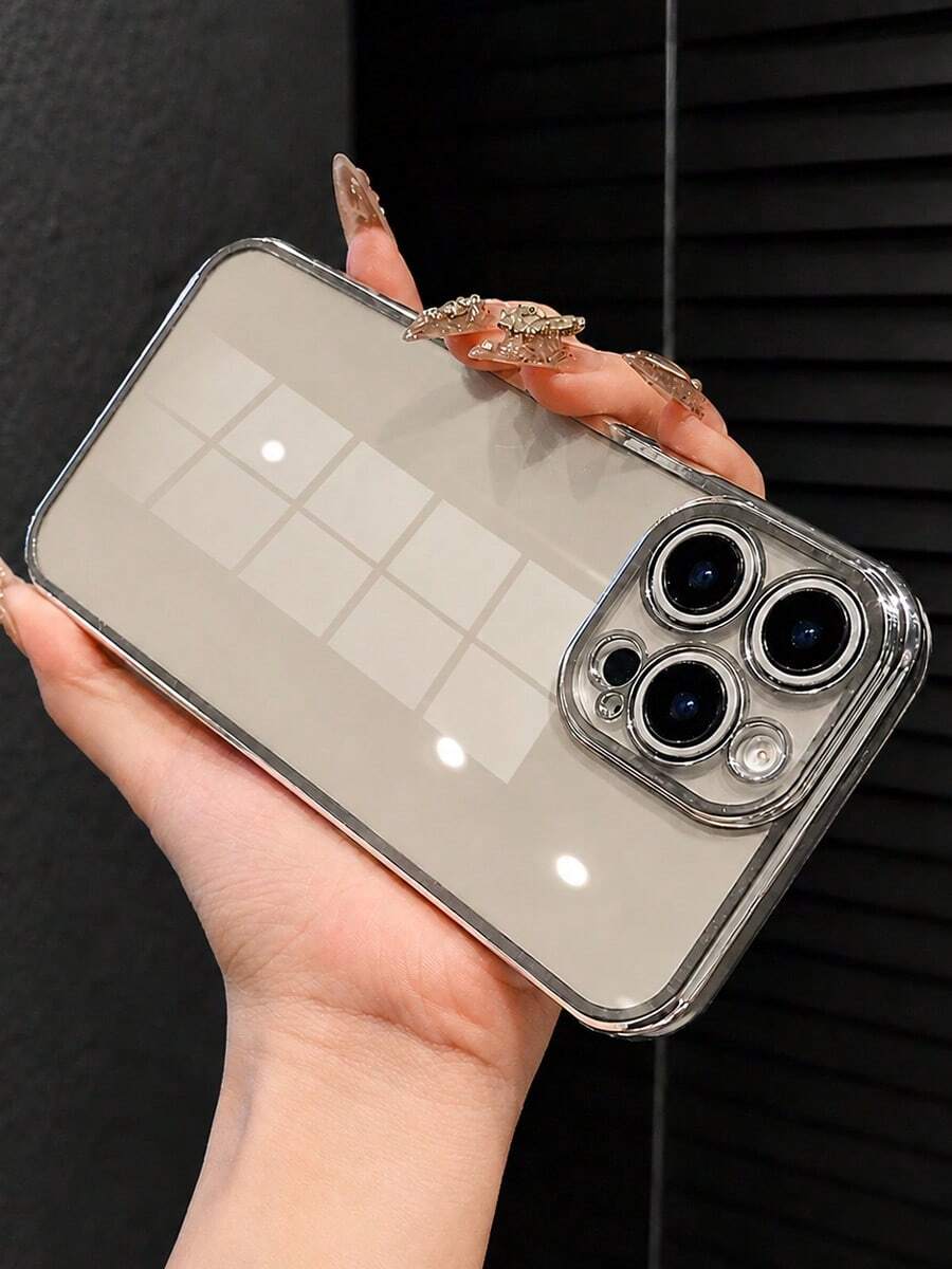 MewTrek Luxury Electroplated Phone Case, Summer New Fashion Silicone Shockproof Protective Soft Shell, Suitable For IPhone, Galaxy, Honor, Reno, MOTO, Unisex, 2026 Model - Silver - View 1