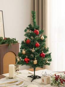 MEHELANY 1pc Artificial Christmas Tree, Green Christmas Tree, PVC Christmas Decoration Fake Christmas Tree Artificial Plant, Used For Home Decor, Office Decor, Party Decor, New Year Party Christmas Party Decoration Artificial Christmas Tree - Green - View 2