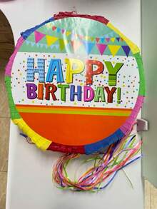 1 buah Mainan Piñata, untuk Perayaan Pesta Ulang Tahun, Dapat Diisi dengan Permen, Konfeti, dan Hadiah Kecil Lainnya - C - View 2