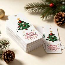 48 Pcs, Christmas Decoration Cards, Christmas Tree And Star Pattern Card Labels, Bookmarks, Christmas Bookmarks, Christmas Gifts, Suitable For Use In Christmas Decoration Celebrations And Christmas Decoration Items. - Multicolor - View 5