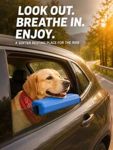 Dog Car Window Chin Rest Soft Cushion, Car Window Rest For Dogs, Soft EVA Buffer Pet Window Support Cushion, No Installation Portable Dog Car Ride Chin Support Tool, Universal Self-Driving Travel Pet Car Accessory, Effectively Relieves Neck Fatigue For Medium And Large Dogs During Long Car Rides, Outdoor Long-Distance Travel Pet Comfort Product - B - View 2