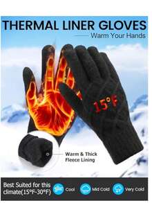 Women's Winter Touchscreen Elastic Warm Knitted Lining Gloves, Suitable For Cold Weather, Christmas Gift - Multicolor - View 4
