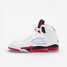 Jordan 5 Retro Fire Red Black Tongue (2025) - Red - View 3