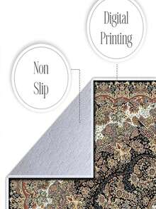 Digitally Printed Non-Slip Washable Runner And Area Rug Living Room Carpet, Modern Design | Modern, Scandinavian, Bohemian And Classic Styles | 100% Polyester - Multicolor - View 2
