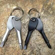 2pcs Screwdriver Set, 2-In-1 Mini Keychain Screwdriver Flat Head & Pocket Key Ring Tool For Glasses And Watch Repair - Screwdriver - View 6