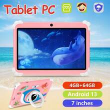 4GB RAM + 64GB ROM / 7-Inch Tablet / Quad-Core 1.3GHz / Android 13 MTK8321 / 1280x800 HD IPS Display / 2MP+5MP Camera / 4000mAh Battery / WiFi, Parental Control, Education, Gaming / ABS Plastic + Silicone, Education Tablet - Pink - View 5
