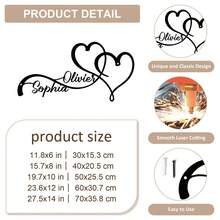 1 pieza Letrero colgante personalizable con apellido de pareja, decoración de bienvenida colgante con corazón infinito personalizado para el porche, adecuado para decoración del hogar, decoración del jardín, regalo de inauguración de casa, regalo de cumpleaños, regalo de Navidad, regalo de temporada de bodas, regalo de aniversario - Multicolor - Ver 14