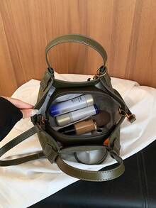 Women's Daily Commute Large Capacity Shoulder Bag - Army Green - View 8