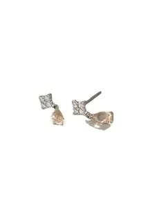 1 Pair Copper Alloy Champagne Color Four-Leaf Clover Water Drop Pendant Earrings, Minimalist Gentle Daily Wear Ear Jewelry - water droplets - View 6