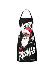 4pcs Christmas Cartoon Character Print Apron Set, Penguin Santa Snowman Elf Pattern Kitchen Cooking Baking Aprons For Holiday Party Home Decoration - Multicolor - View 6